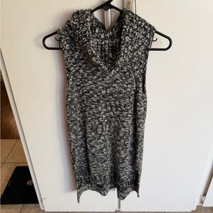 Jones New York Black and White Cowl Neck Sweater